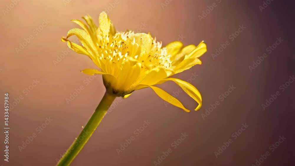 A yellow flower is the main focus of the image