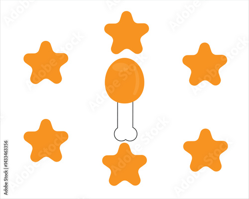 Star-shaped chicken nuggets