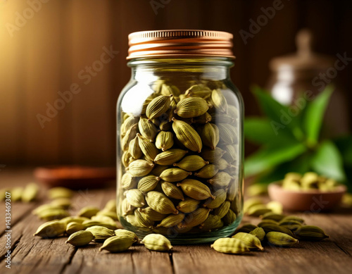 cardamom in a jar