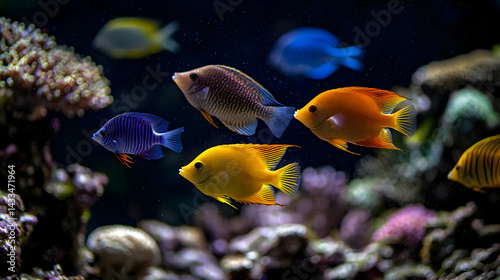 Colorful Fish In Aquarium Reef