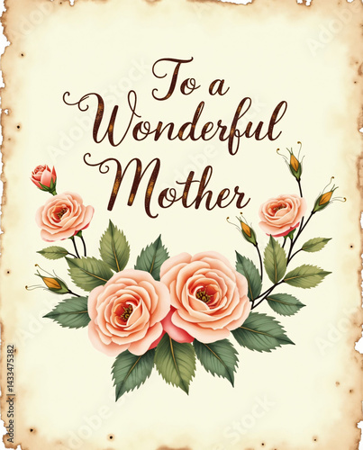 Charming floral design To a Wonderful Mother