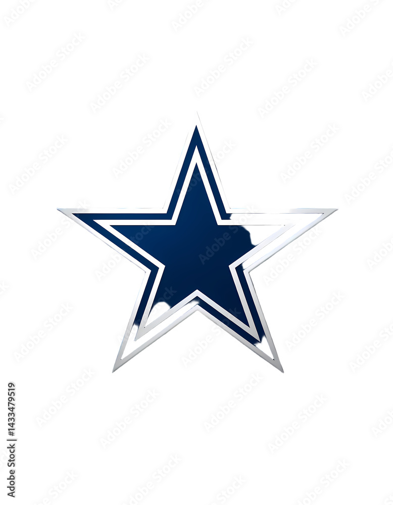 Obraz premium silver star on a white background