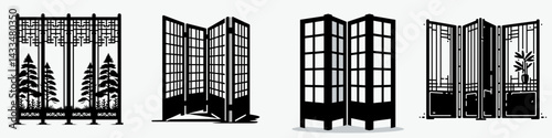 A Partition panel. Stationary graphic design. Dividing area component modular interior separation element for zone creation.
