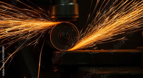 sparks from a grinder