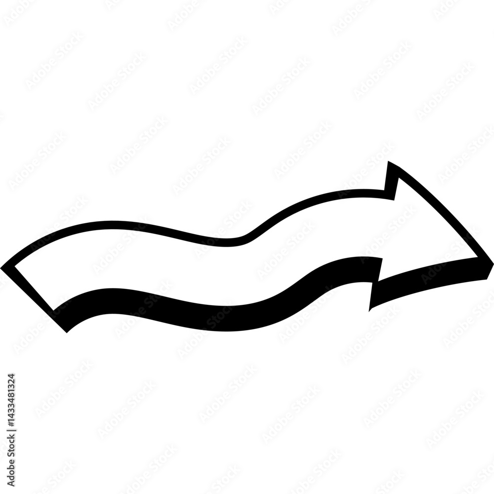 Fototapeta premium Comic Arrow Shape Minimalist