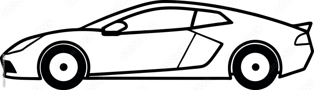 Pure Power Encased in a Sleek Frame. vector illustration of a car Pure Power Encased in a Sleek Frame. vector illustration of a car