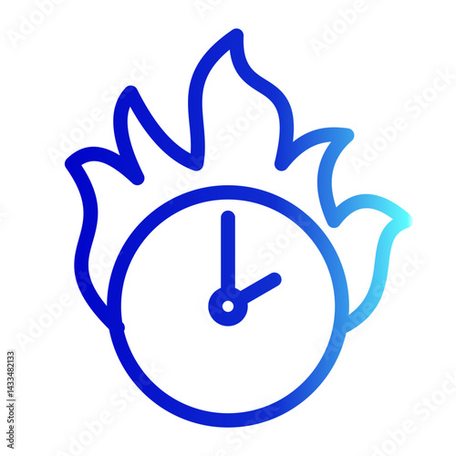 This is a Deadline icon from the Organization icon collection with Outline Gradient style