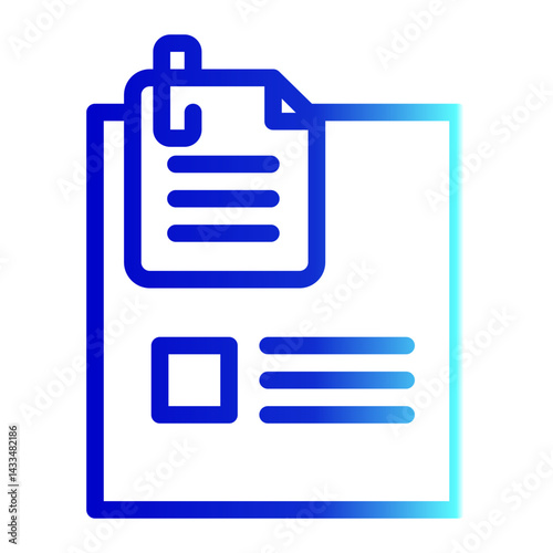 This is a Sticky Note icon from the Organization icon collection with Outline Gradient style