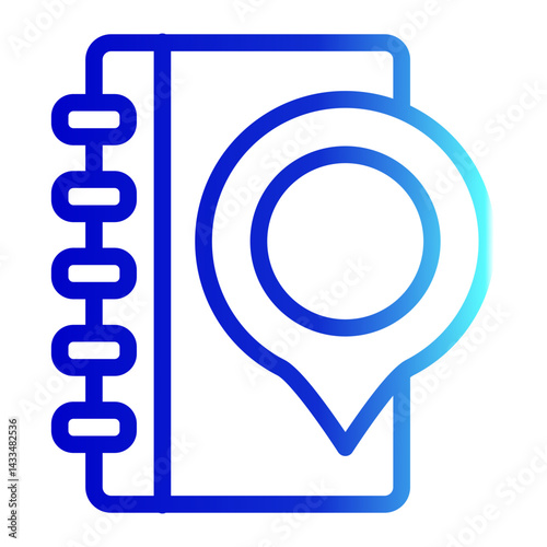 This is a Address Book icon from the Organization icon collection with Outline Gradient style