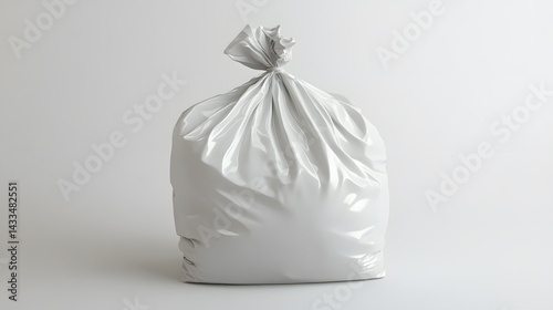 White Trash Bag with Studio Shot.