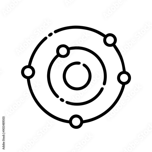 Atomic Orbit Model Icon Design photo