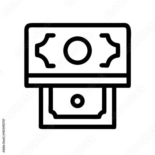 Coin Slot with Currency Note Icon Design