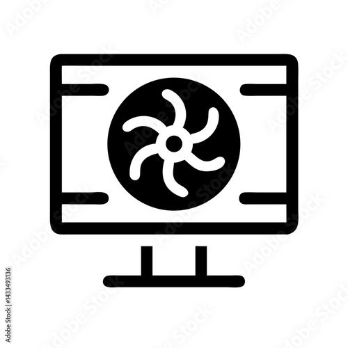 Cooling Fan Display Monitor Icon Design