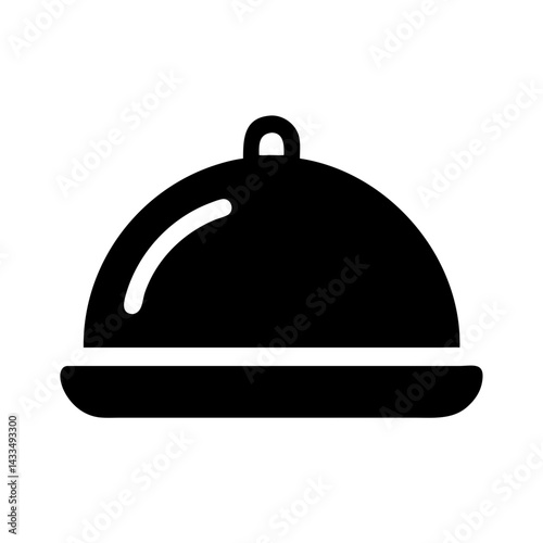 Covered Food Platter Tray Icon Design