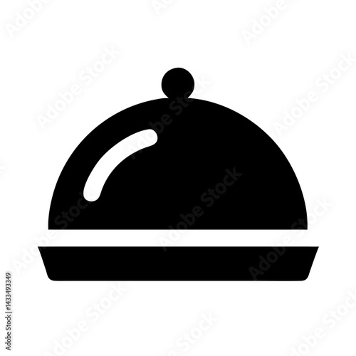 Covered Food Platter Tray Icon Design