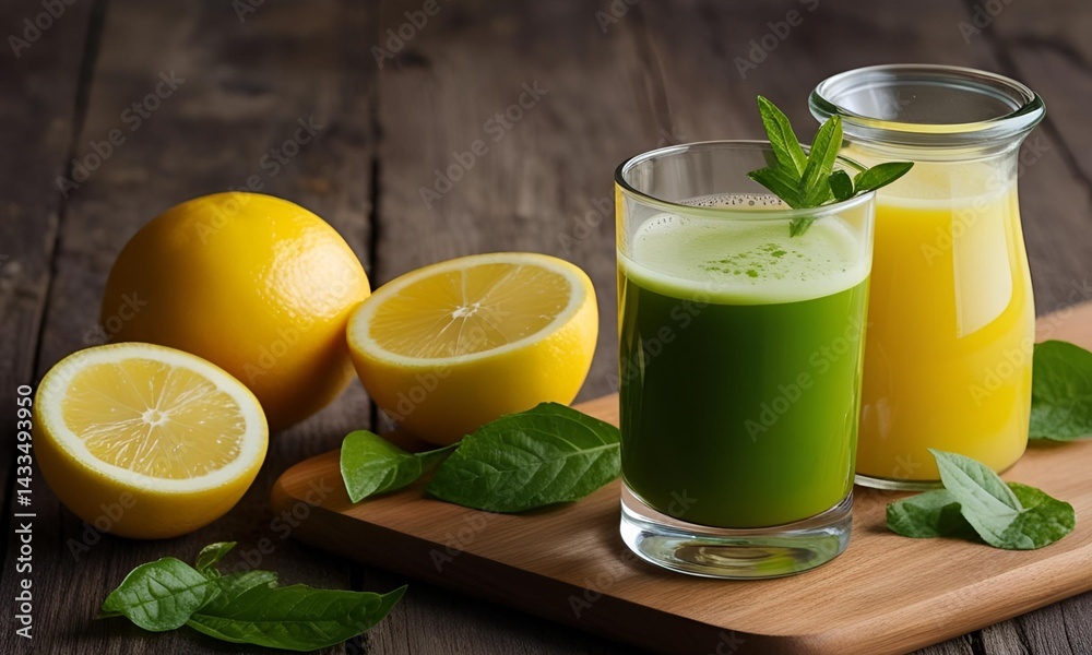 Fototapeta premium glass of lemonade