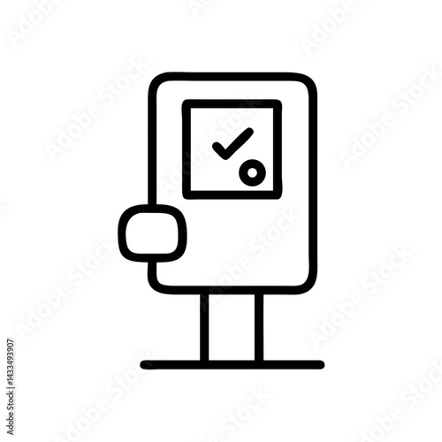 Digital Check-In Kiosk Icon Design
