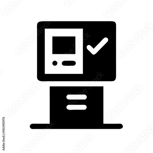 Digital Check-In Kiosk Icon Design