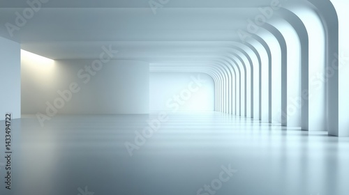 Empty Modern Architectural Interior Design