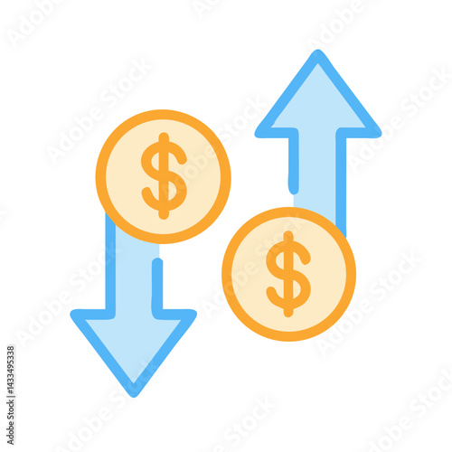 dollar and euro currency symbols