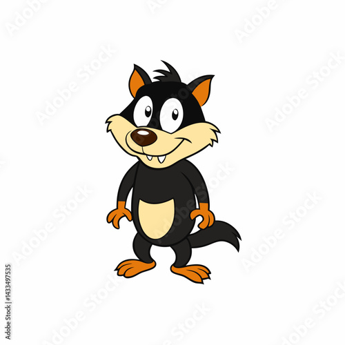 cartoon cat with a smile
