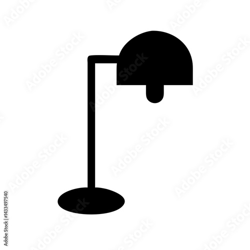 Floor Lamp with Round Shade Icon Design