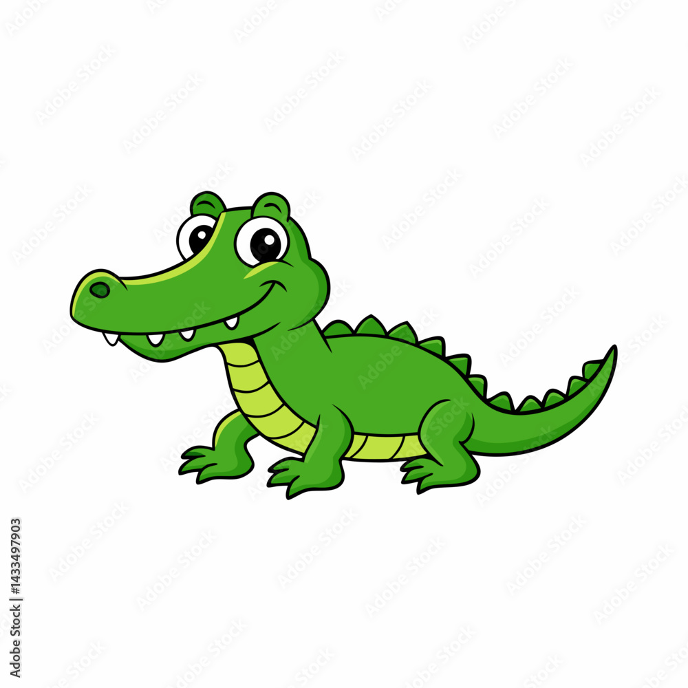 Fototapeta premium cartoon crocodile cartoon
