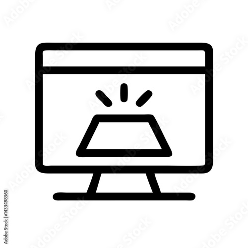 Gold Bar in Display Screen Icon Design