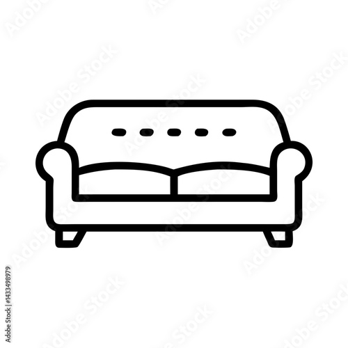 Hotel Room Couch Sofa Icon Design