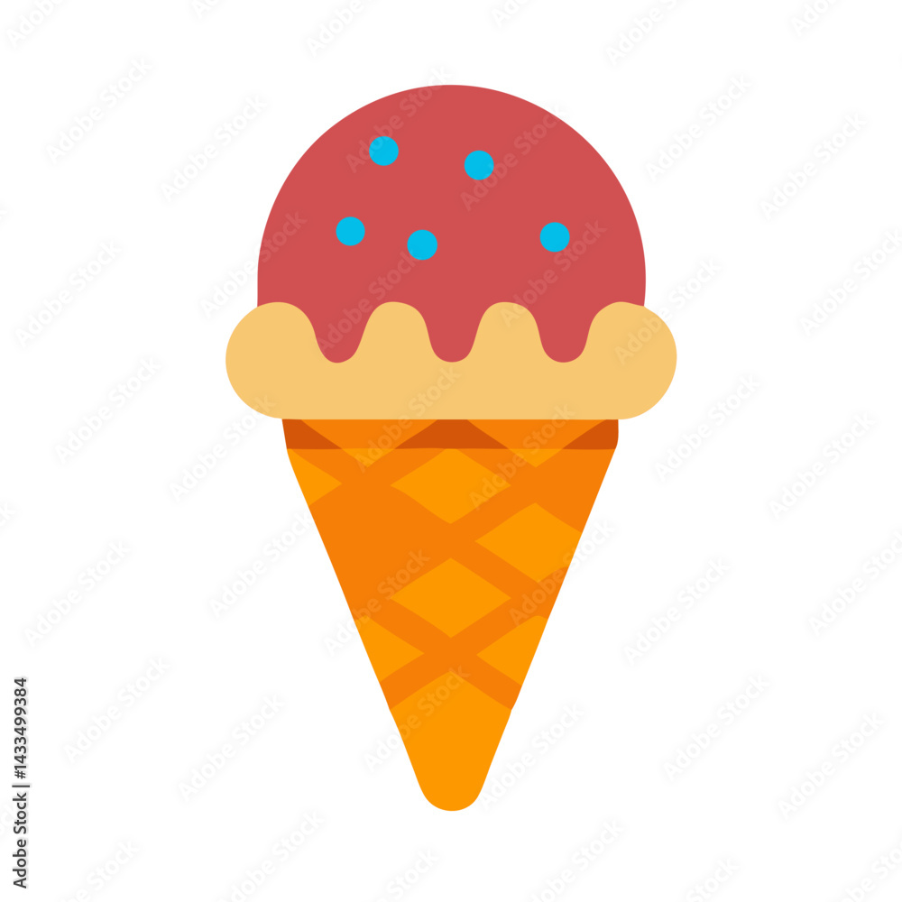 Ice Cream Cone Treat Icon Design Ice Cream Cone Treat Icon Design