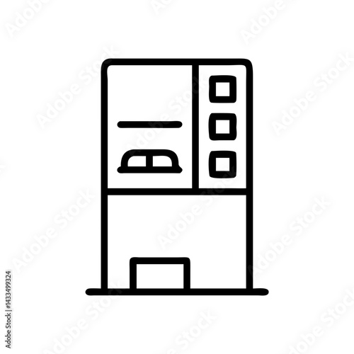 Hotel Vending Machine Front Icon Design