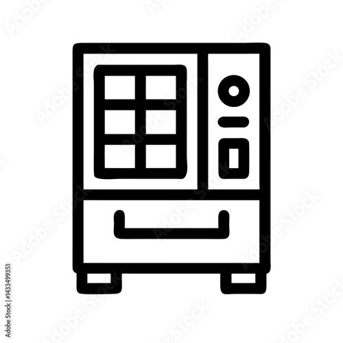 Hotel Vending Machine Front Icon Design