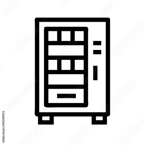 Hotel Vending Machine Front Icon Design
