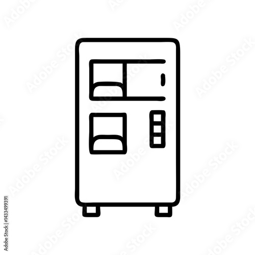 Hotel Vending Machine Front Icon Design
