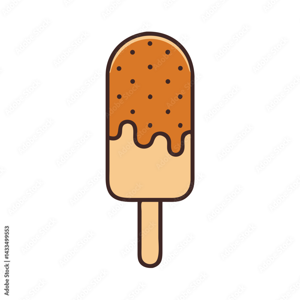 Ice Cream on Stick Icon Design