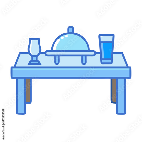 In-Room Dining Tray Setup Icon Design