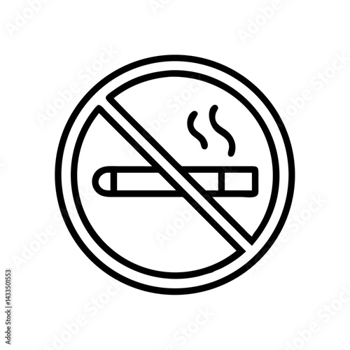 No Smoking Room Sign Icon Design