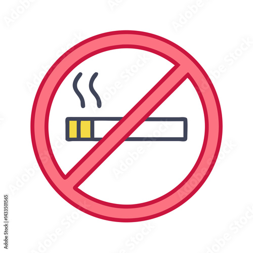 No Smoking Room Sign Icon Design