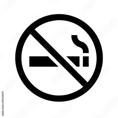 No Smoking Room Sign Icon Design