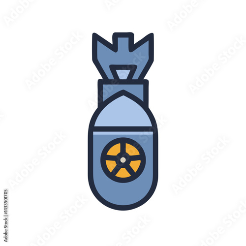 Nuclear Bomb with Fuse Icon Design