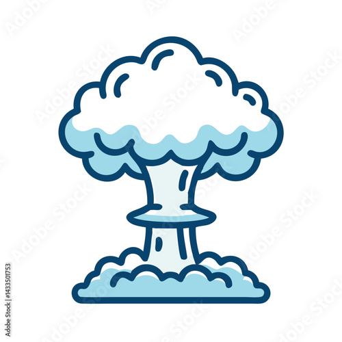 Nuclear Explosion Cloud Icon Design