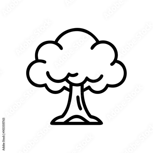 Nuclear Explosion Cloud Icon Design