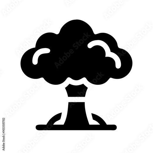 Nuclear Explosion Cloud Icon Design