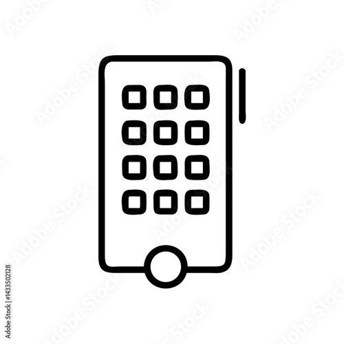 Numeric Keypad Room Access Icon Design