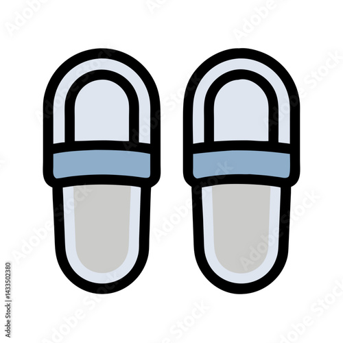 Free Download Pair of Room Slippers Icon Design - GFXLoad