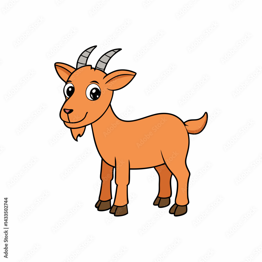 Fototapeta premium deer, animal, reindeer, cartoon, vector, illustration, mammal, isolated, christmas, white, cute, nature, wild, antler, elk, wildlife, silhouette, brown, horn, stag, art, antlers, goat, winter, animals