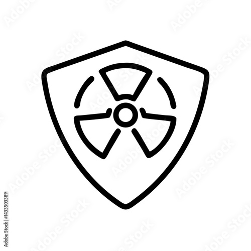 Radiation Shield Symbol Icon Design