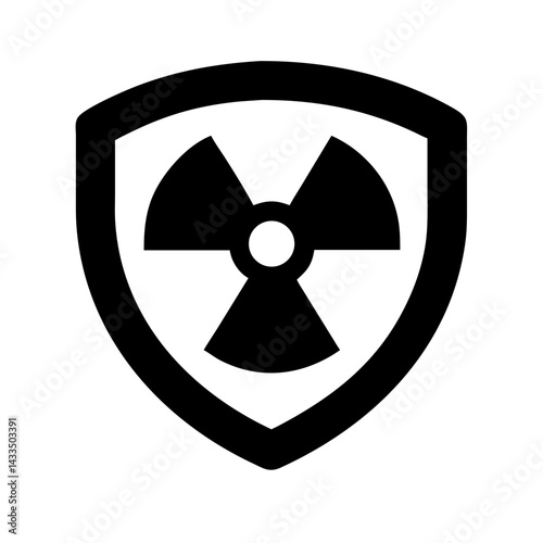 Radiation Shield Symbol Icon Design