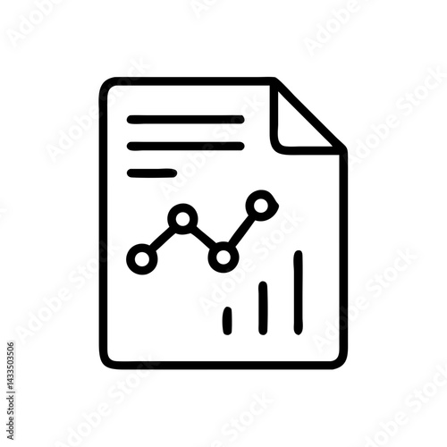 Research Document with Graph Icon Design