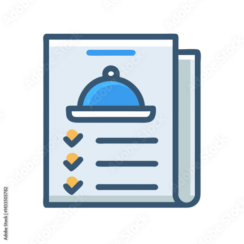 Room Service Order Form Icon Design
